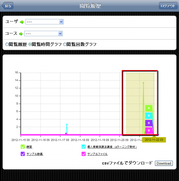 拡大したい範囲をドラッグ